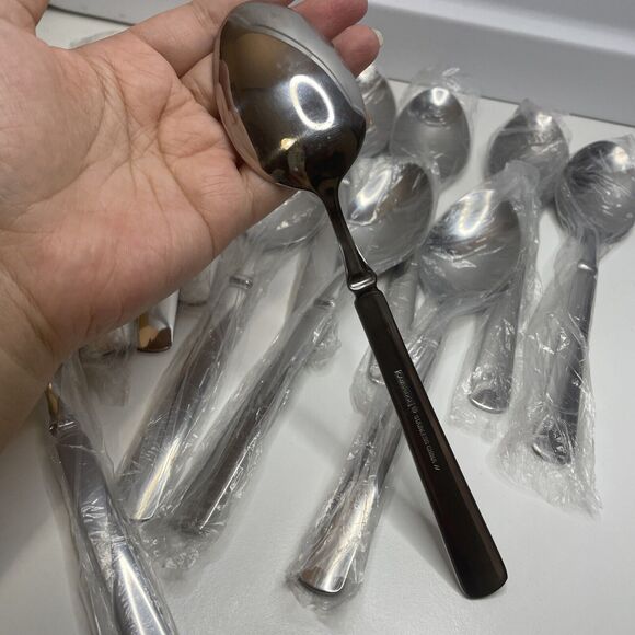 New 11 Pc Dinner Spoons set Record (Stainless, Glossy) by Cambridge Silver - Picture 3 of 6